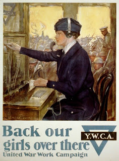 World War I Poster of a Woman Operating a Switchboard